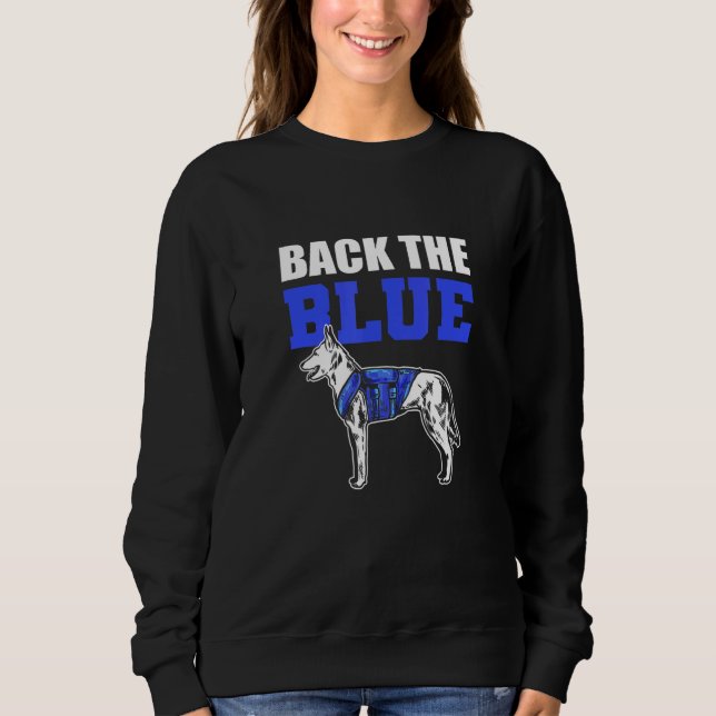 Sudadera Back The Blue K9 Dog Handler K9 Police Officer (Anverso)