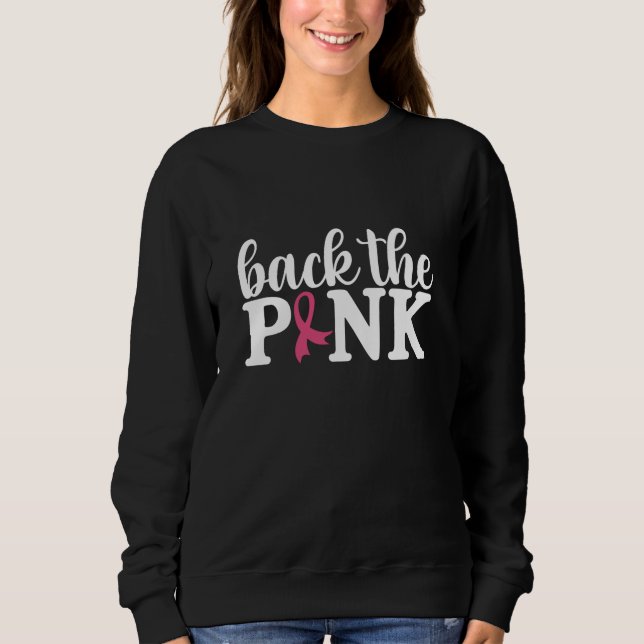 Sudadera Back The Pink Family Match Breast Cancer Awareness (Anverso)