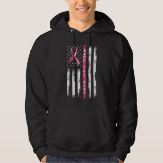 Sudadera Back The Pink Ribbon Flag Breast Cancer Awareness