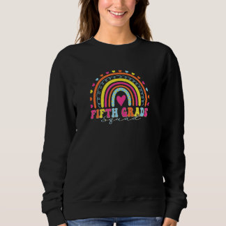 Sudadera Back To School 5th Grade Squad Rainbow First Day o