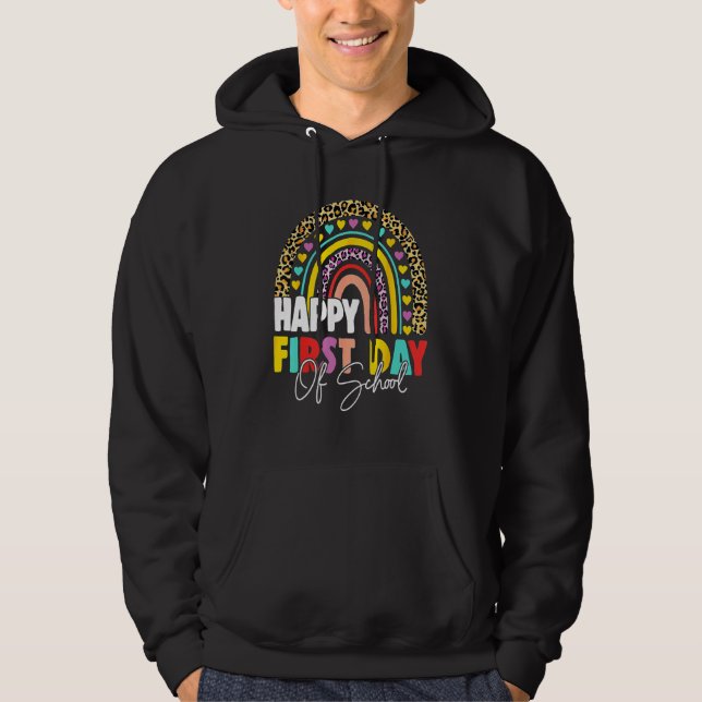 Sudadera Back To School Funny Happy First Day Of School For (Anverso)