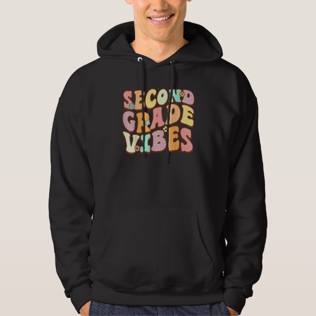 Sudadera Back To School Groovy Second Grade Vibes 2nd Grade (Anverso)