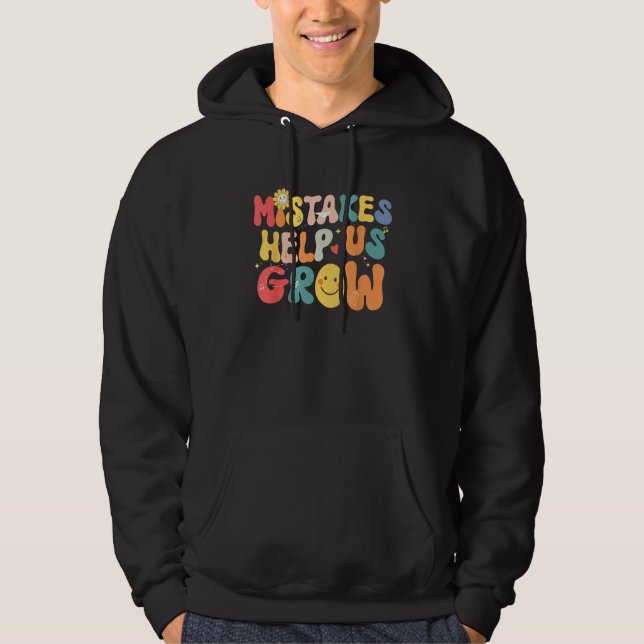 Sudadera Back To School Growth Mindset Positive Mistakes He (Anverso)