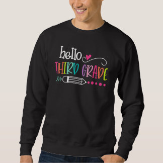 Sudadera Back To School Hello Third 3rd Grade For Kids Boy 