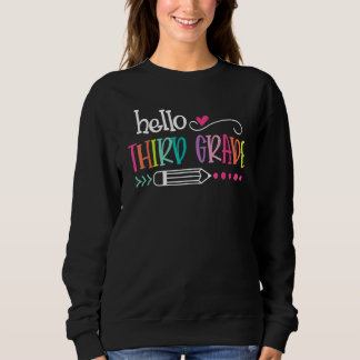 Sudadera Back To School Hello Third 3rd Grade For Kids Boy 