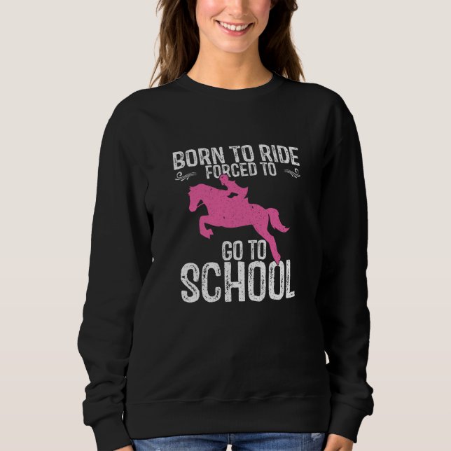 Sudadera Back To School Horseback Riding Girl Horse (Anverso)