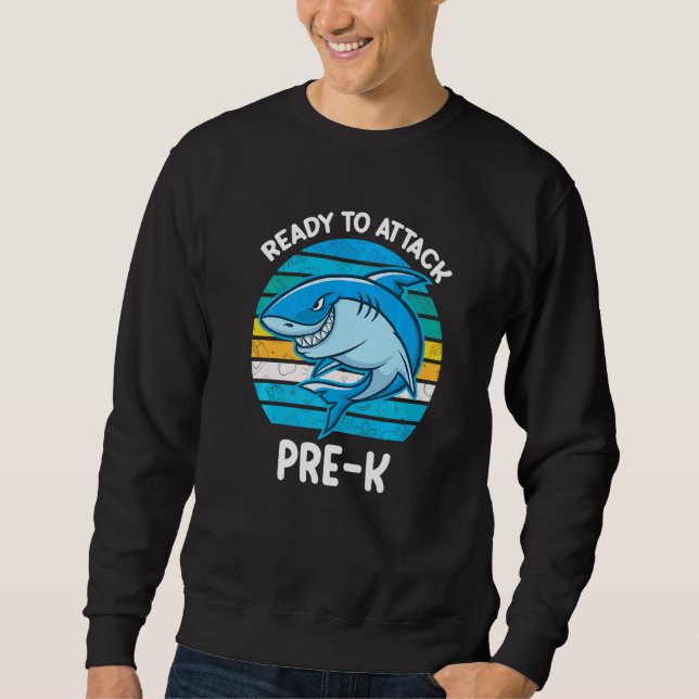 Sudadera Back To School Pre K Kids Outfit Shark (Anverso)