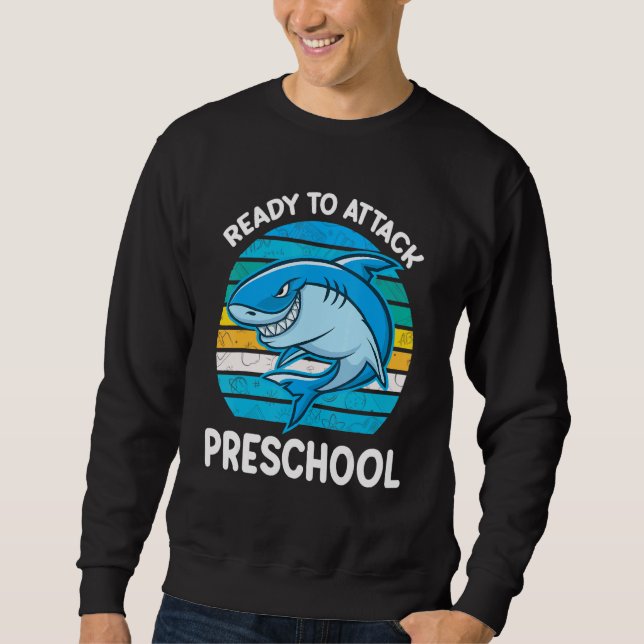 Sudadera Back To School Preschool Kids Outfit Shark (Anverso)