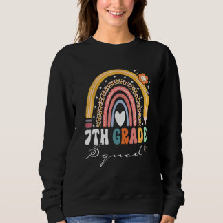 Sudadera Back To School Rainbow 7th Seventh Grade Squad Tea
