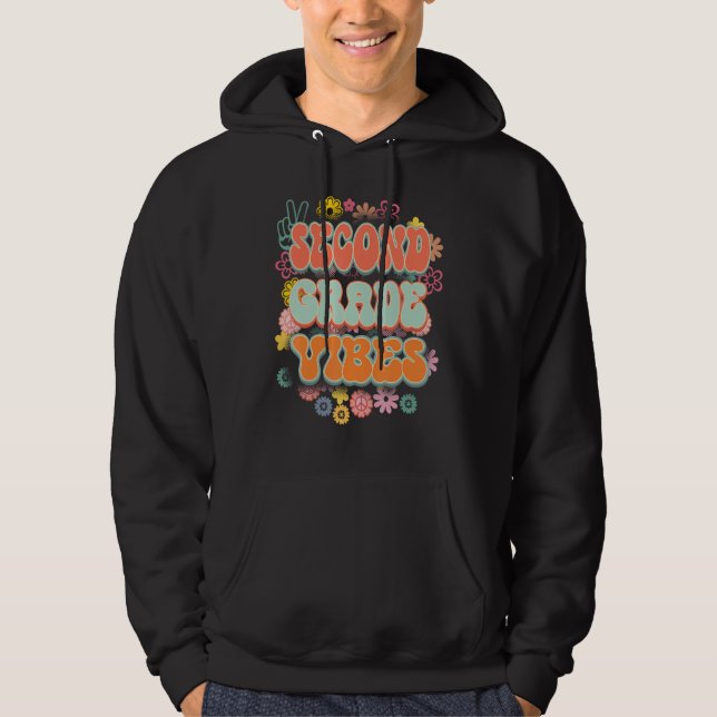Sudadera Back To School Second Grade Vibes Student Teacher  (Anverso)