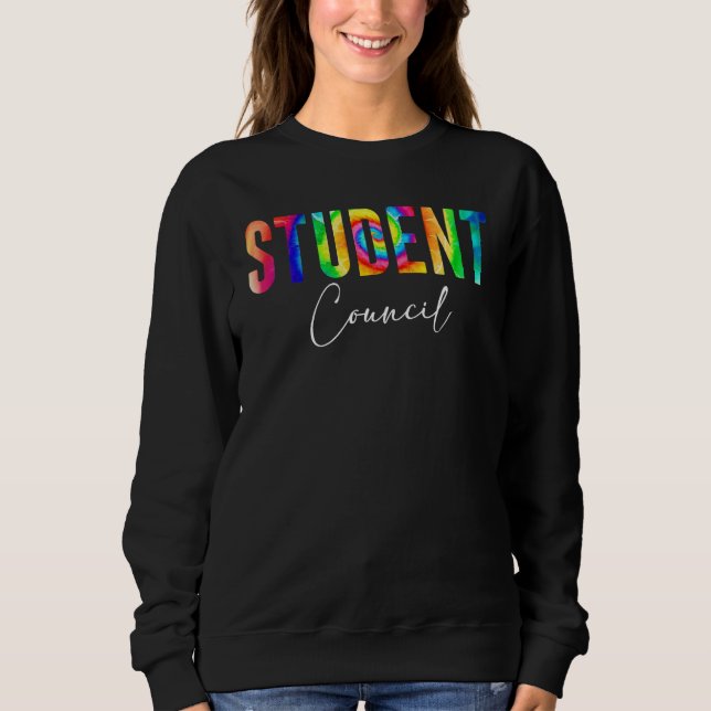Sudadera Back To School Student Council Retro tie dye (Anverso)