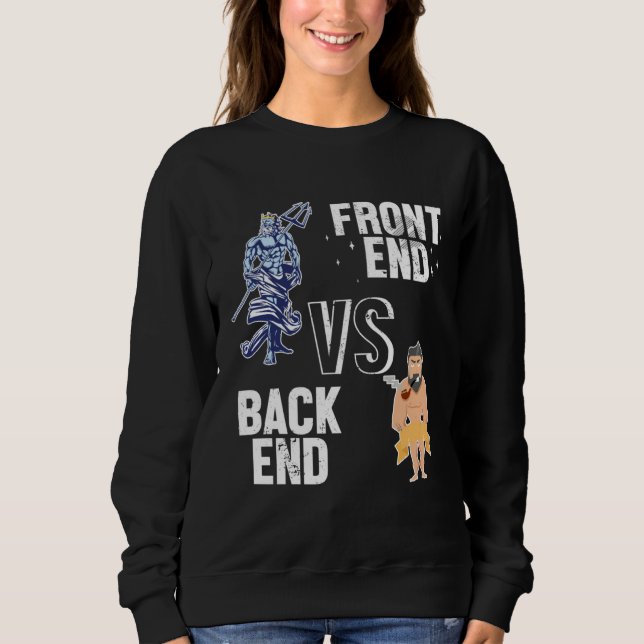 Sudadera Backend vs Frontend Developer Engineer Software De (Anverso)