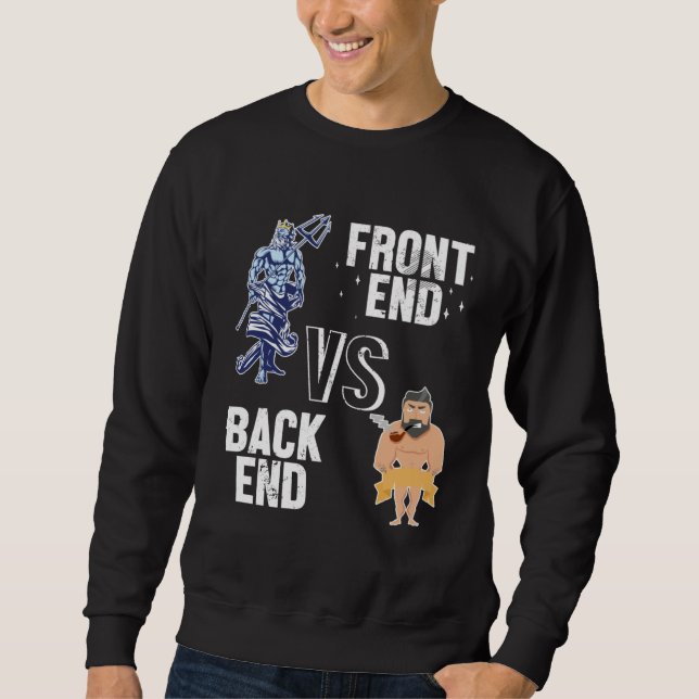 Sudadera Backend vs Frontend Developer Engineer Software De (Anverso)