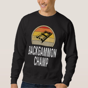 Sudadera Backgammon Champ Boardgame Board Game Player Retro