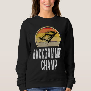 Sudadera Backgammon Champ Boardgame Board Game Player Retro