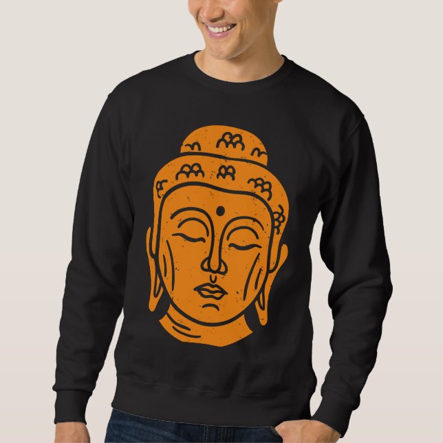 Sudadera Backprint Buddha Head Buddhist Wisdom (Anverso)