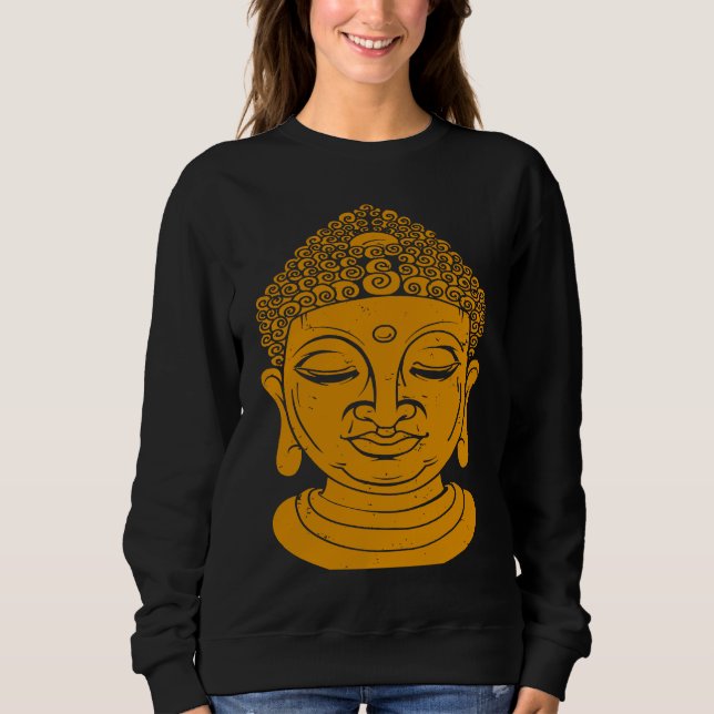 Sudadera Backprint Buddha Head Meditation and Yoga (Anverso)