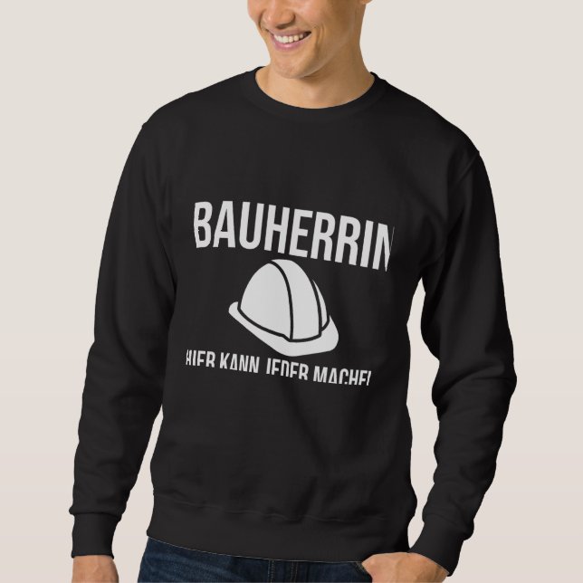 Sudadera Backprint builder construction site outfit Laying  (Anverso)