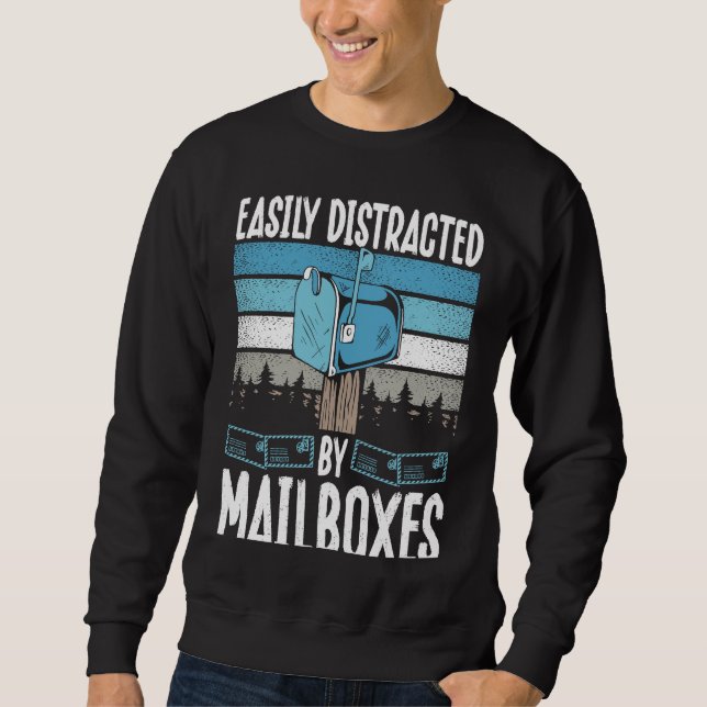 Sudadera Backprint Easily Distracted By Mailboxes Postal Wo (Anverso)