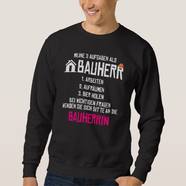 Sudadera Backprint My tasks as a builder  2 (Anverso)
