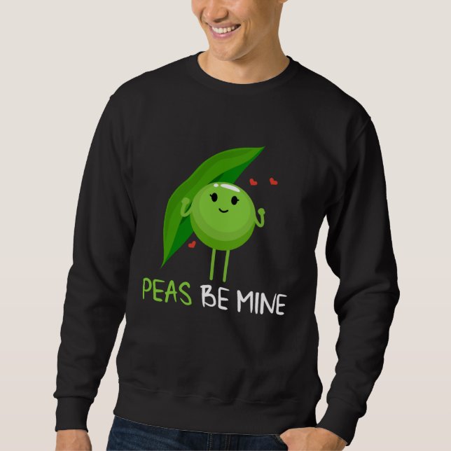 Sudadera Backprint Peas be mine pea and pea pod (Anverso)