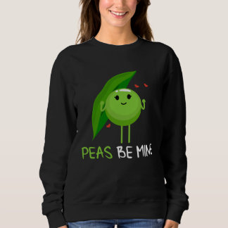 Sudadera Backprint Peas be mine pea and pea pod