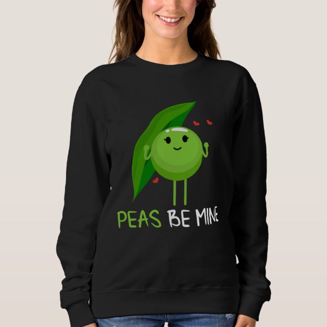 Sudadera Backprint Peas be mine pea and pea pod (Anverso)