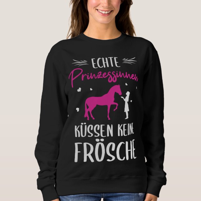 Sudadera Backprint Real Princess Kissing No Frogs Horse (Anverso)