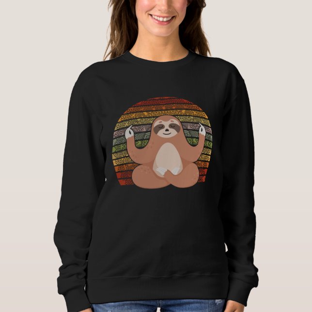 Sudadera Backprint retro sloth (Anverso)