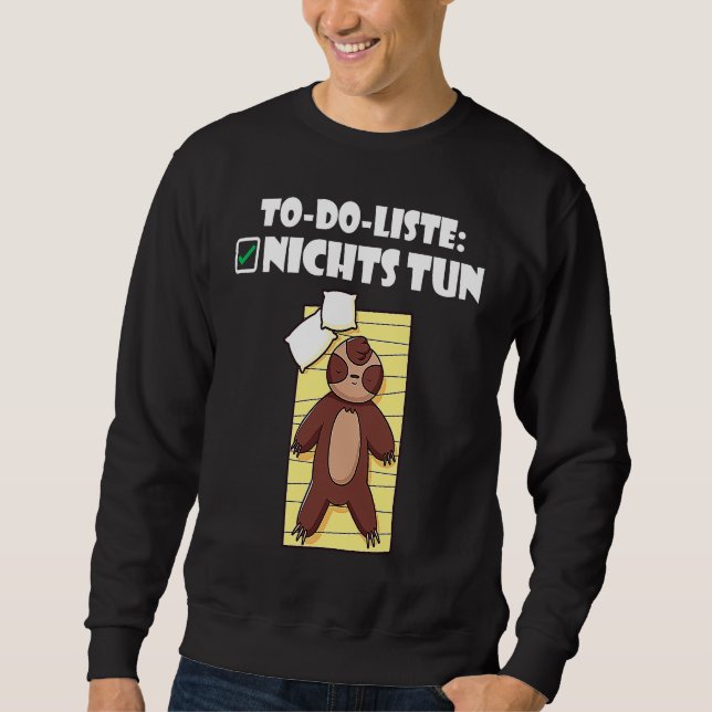 Sudadera Backprint To Do List Do Nothing  Sloth (Anverso)