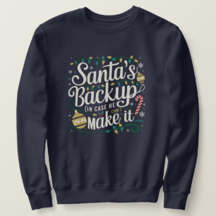 Sudadera Backup de Santa Funny Family Navidades Tees