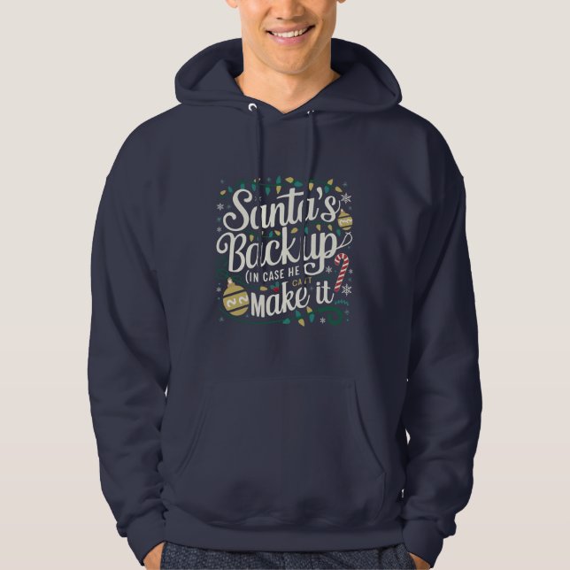 Sudadera Backup de Santa | Funny Family Navidades Tees (Anverso)