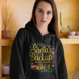 Sudadera Backup de Santa Funny Family Navidades Tees