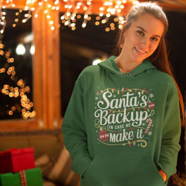 Sudadera Backup de Santa | Funny Family Navidades Tees (Subido por el creador)