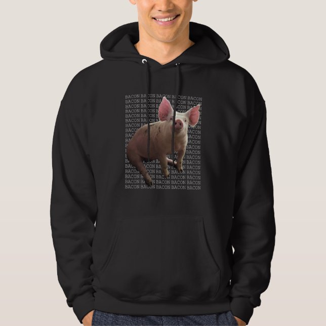 Sudadera BACON BACON BACON  Cute and  Pig Bacon (Anverso)