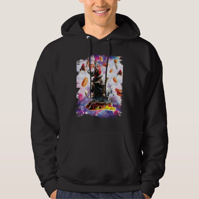 Sudadera Bacon Donut with Hot Dog Cat & Pizza Taco Burrito (Anverso)
