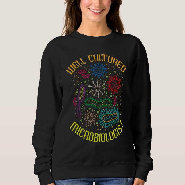 Sudadera Bacteri de microbiología de microbiología cultivad (Anverso)