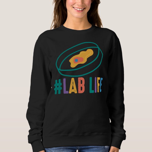 Sudadera Bacteriología Laboral Laboratorio Médico Agar Plat (Anverso)