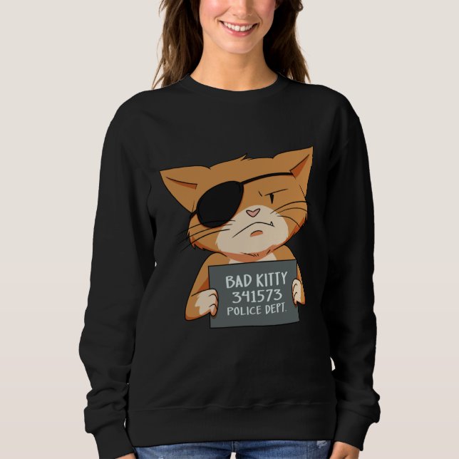 Sudadera Bad Cat Gangster Mugshot Kitty For Pet (Anverso)