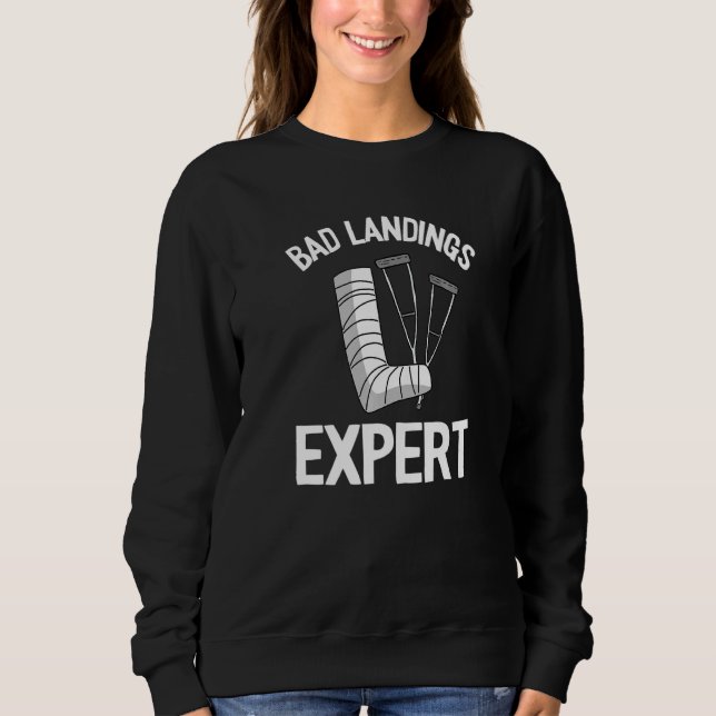 Sudadera Bad Landings Expert Kids Get Well Injury Broken Le (Anverso)