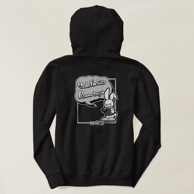 Sudadera BAD RABBIT SERIES – Deadpan Bunny Attitude Tees (Reverso del diseño)