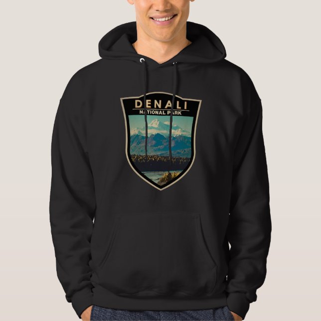 Sudadera Badge acuarela del parque nacional de Denali (Anverso)