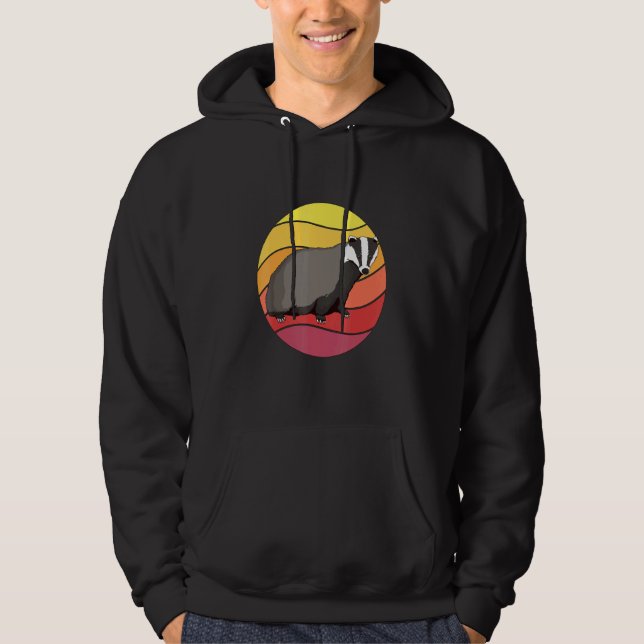 Sudadera Badger Retro Sunset Badger (Anverso)