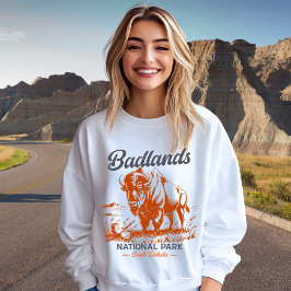 Sudadera Badlands National Park Retro Bison Artwork Gift