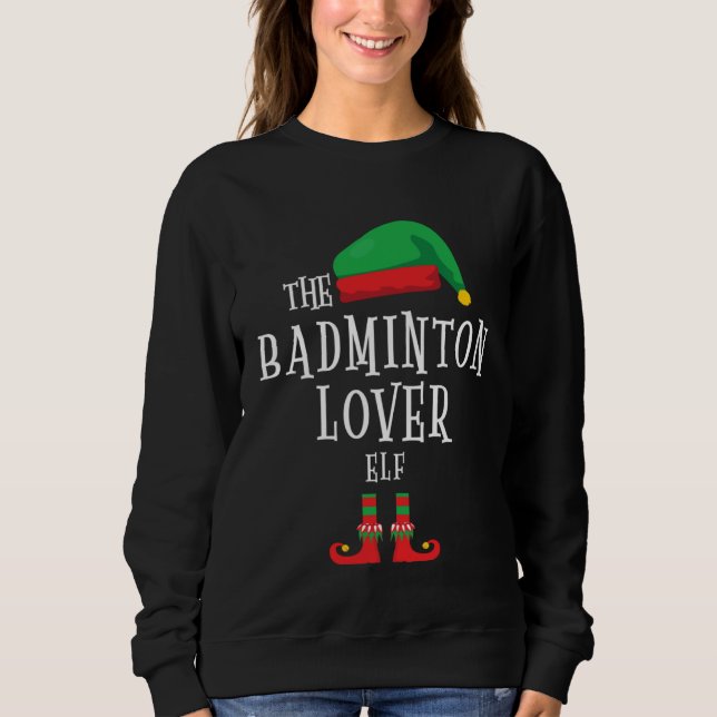 Sudadera Badminton Elf Family Matching Christmas Costume (Anverso)