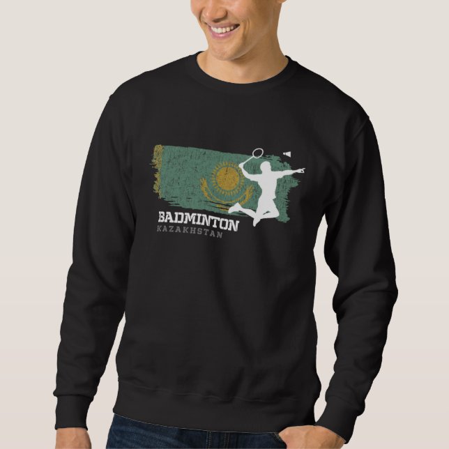 Sudadera Badminton Kazakhstan Net Games Player Badminton (Anverso)