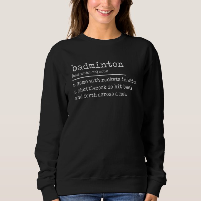 Sudadera Badminton Noun Definition Shuttlecock Badminton Pl (Anverso)