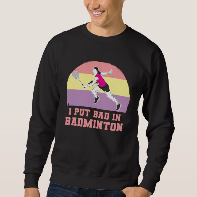 Sudadera Badminton Racquet Sport Woman Girl Strokes (Anverso)