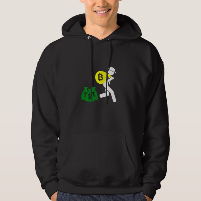 Sudadera Bag Bitcoin Dólar Dinero Blockchain Moneda Crypt (Anverso)
