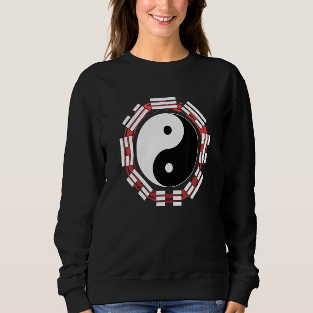 Sudadera Bagua Zhang Yin Yang Arte Aartial Chino Circo Rojo (Anverso)
